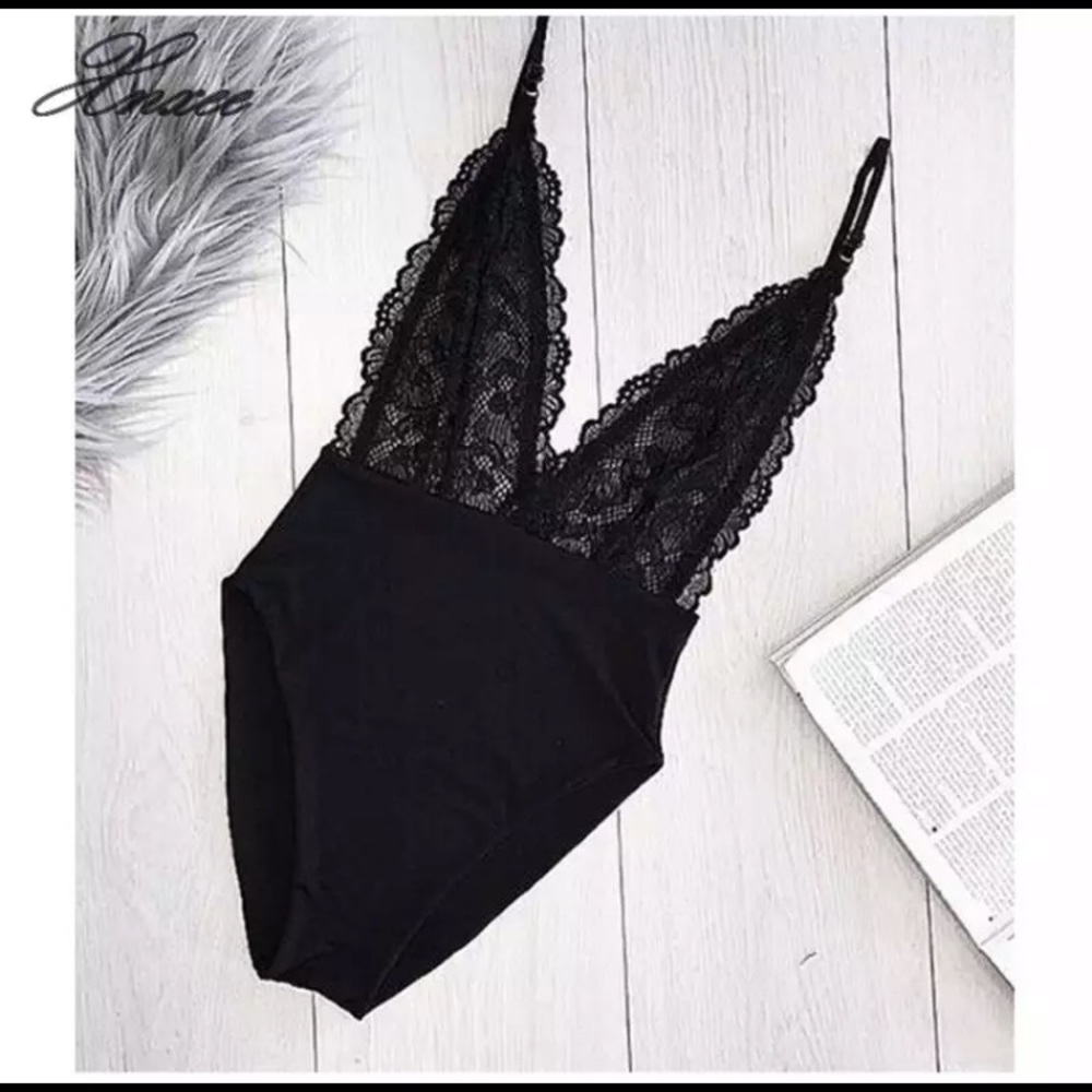 new. black lace bodysuit - Picture 5 of 9